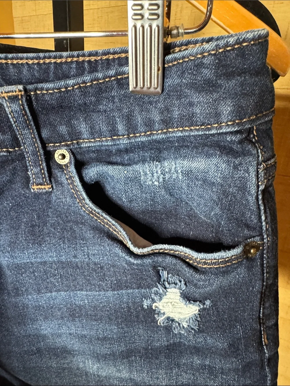 Universal Thread High Rise Shortie Distressed Denim Shorts Size 10